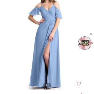 Steel Blue Bridesmaid dress